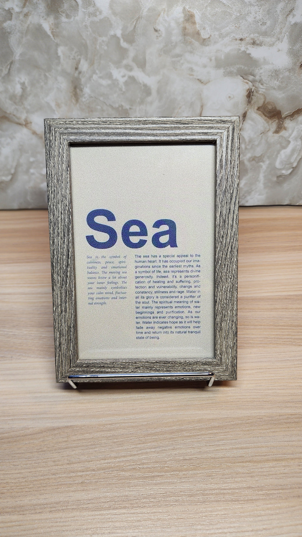 Sea Typography Driftwood Frame