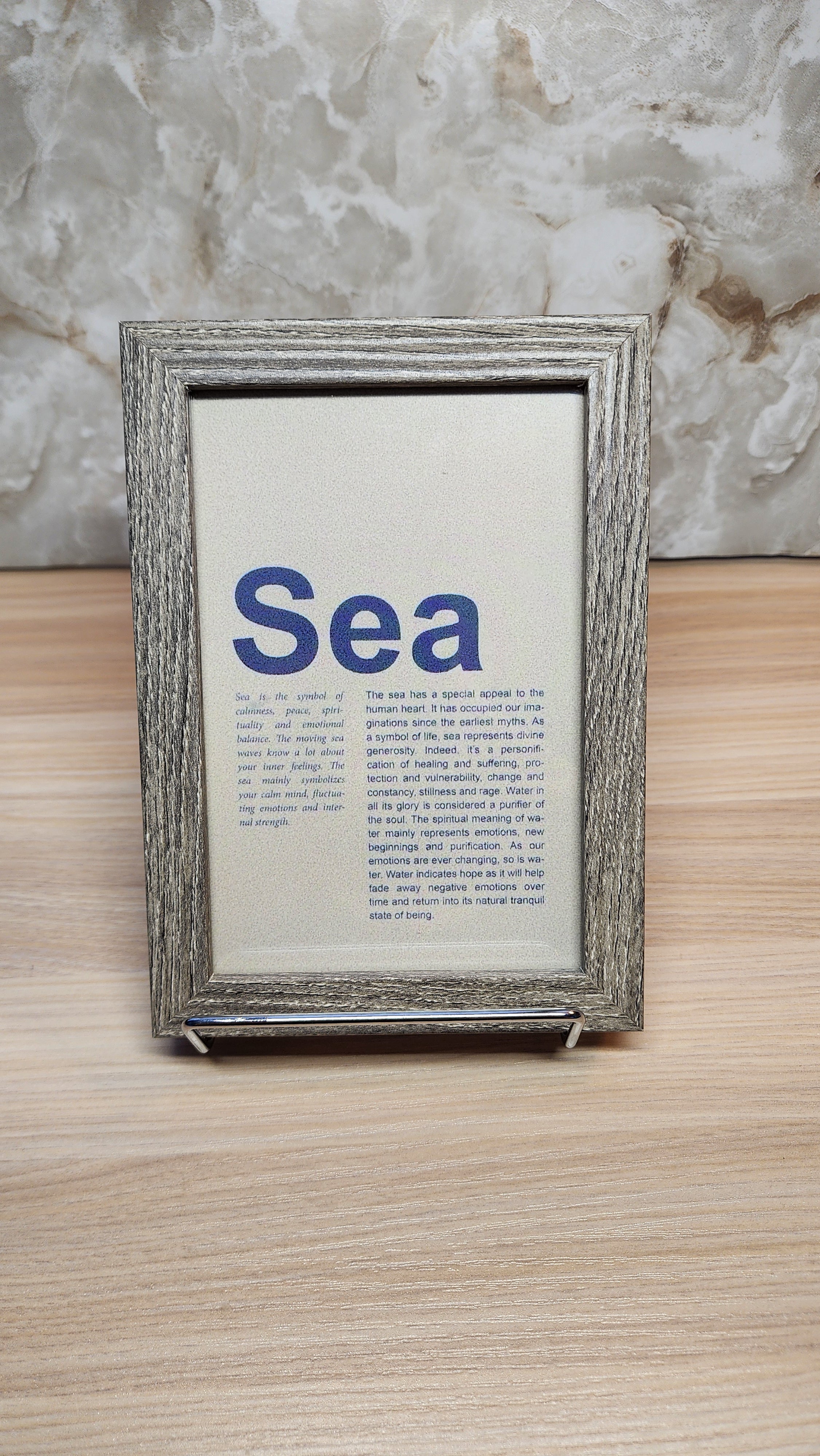 Sea Typography Driftwood Frame