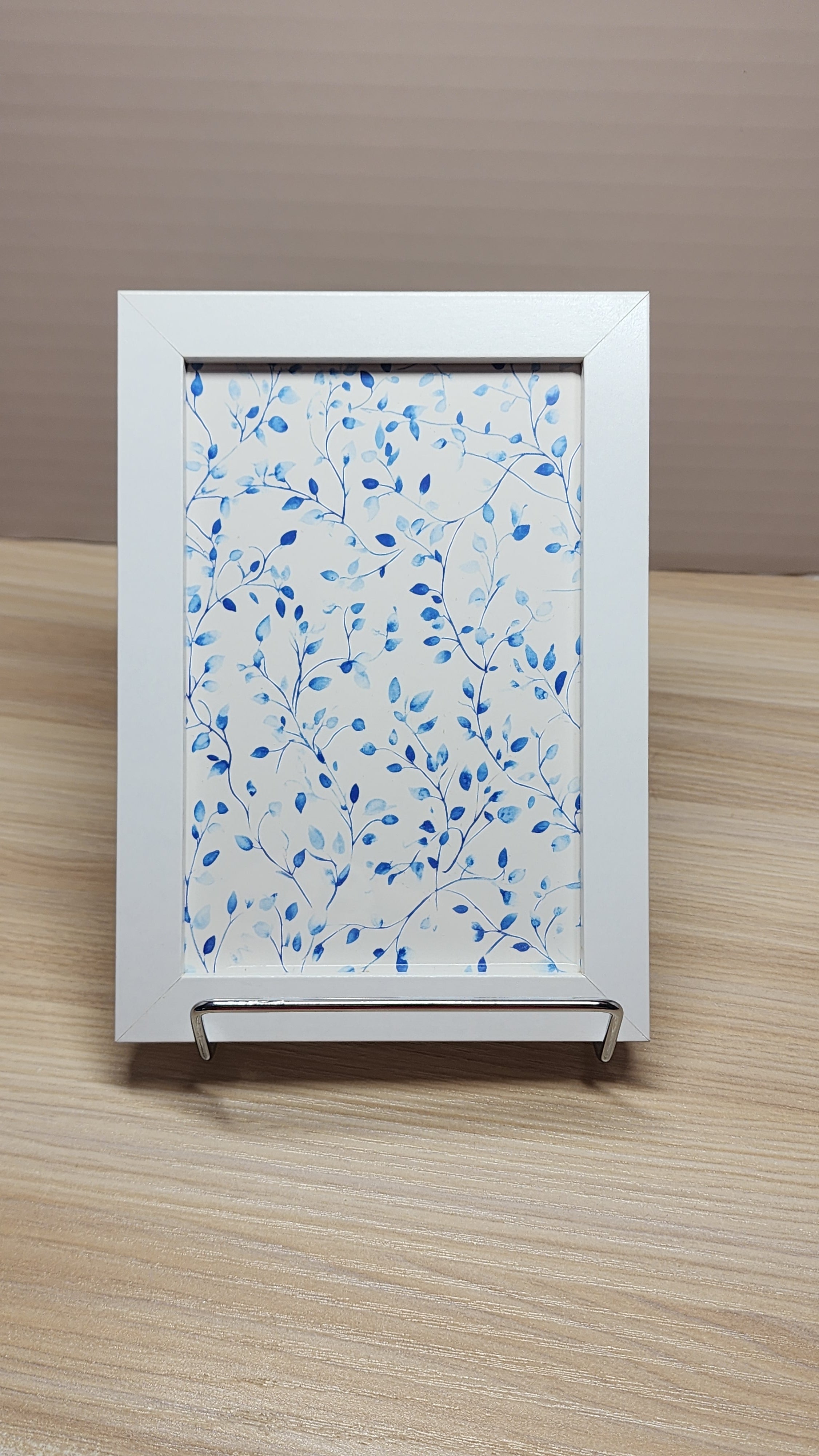Blue Watercolor Branches Framed Wall Art