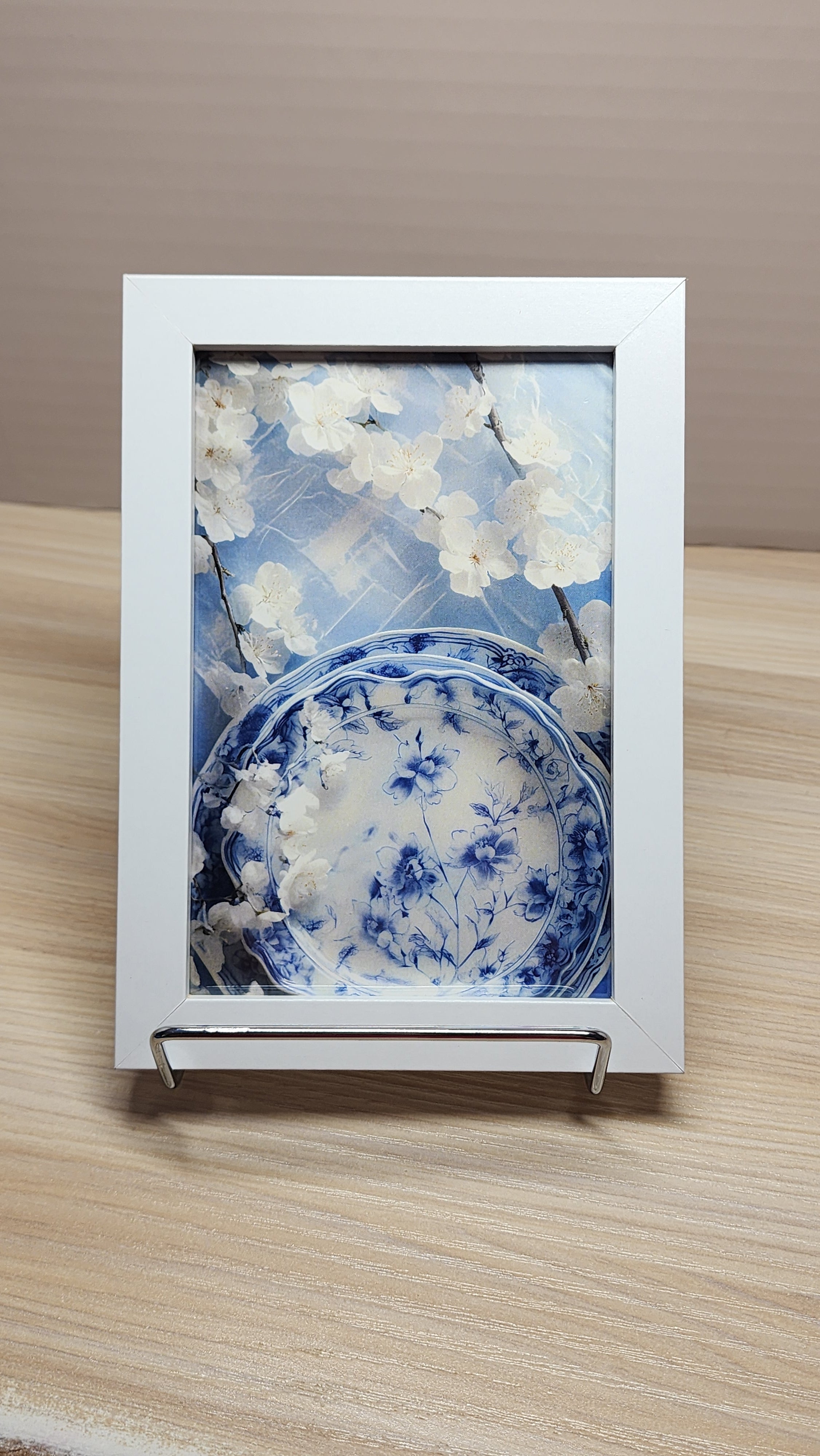 Blue & White Chinoiserie Framed Wall Art