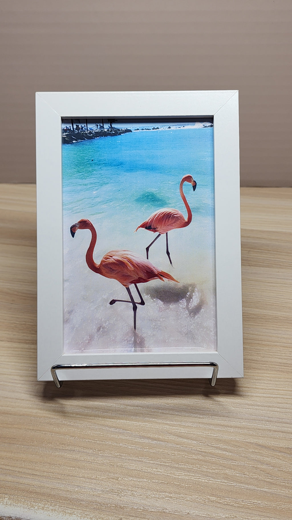 Flamingo Beach Framed Wall Art – 4x6