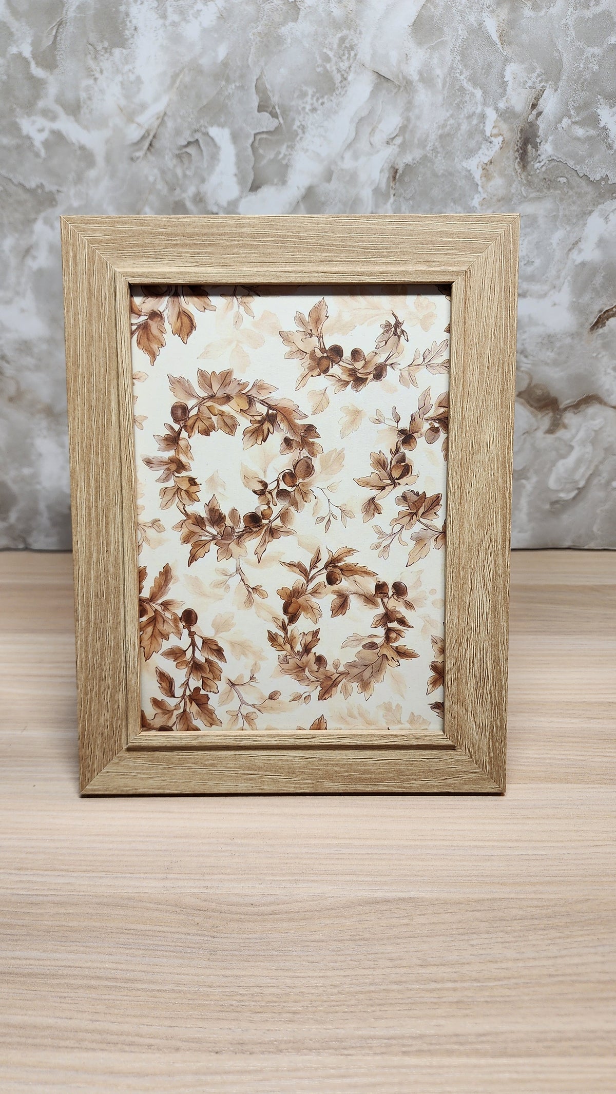 Reversible Gingham & Autumn Foliage Framed Art