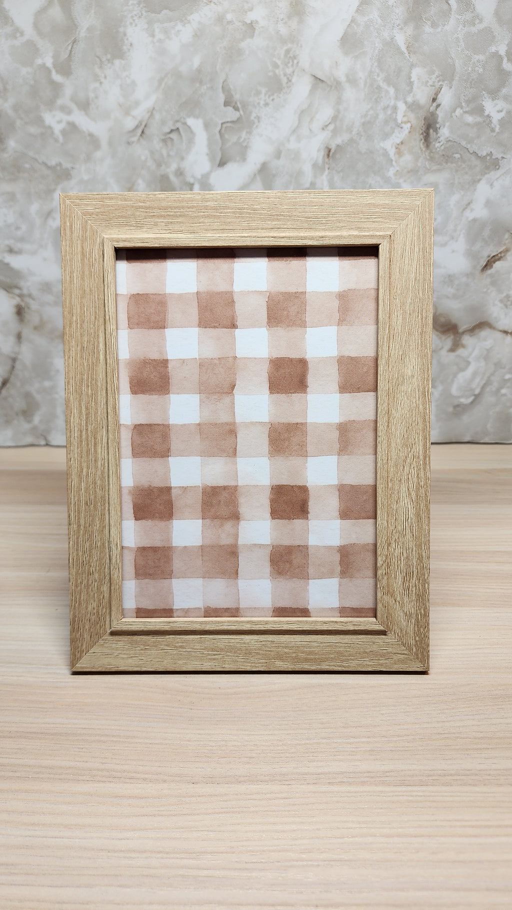 Reversible Gingham & Autumn Foliage Framed Art